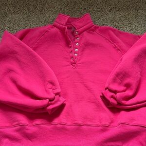 Altar'd State Vibrant Pink Pullover Sweatshirt